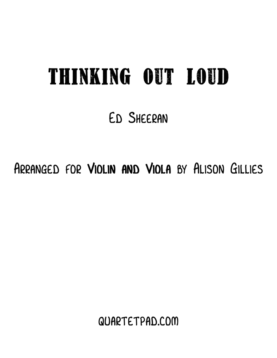 Thinking Out Loud String Duet scores gallery preview page 1