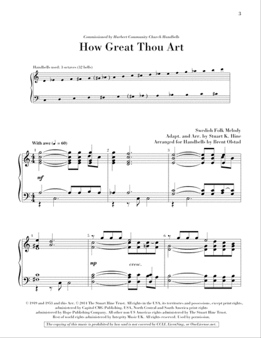 How Great Thou Art 5-Octaves scores gallery preview page 4