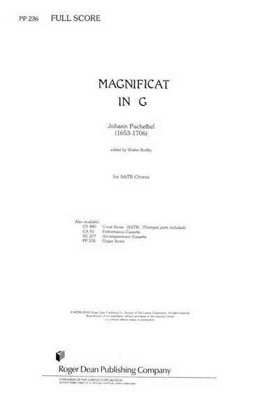 Magnificat in G - String Parts & Score
