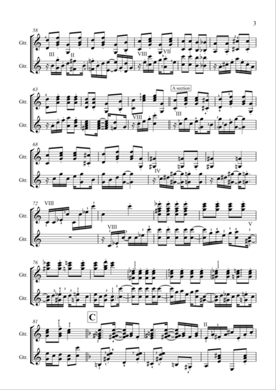 Maple Leaf Rag (arranged for guitar duet) School and Community scores gallery preview page 3