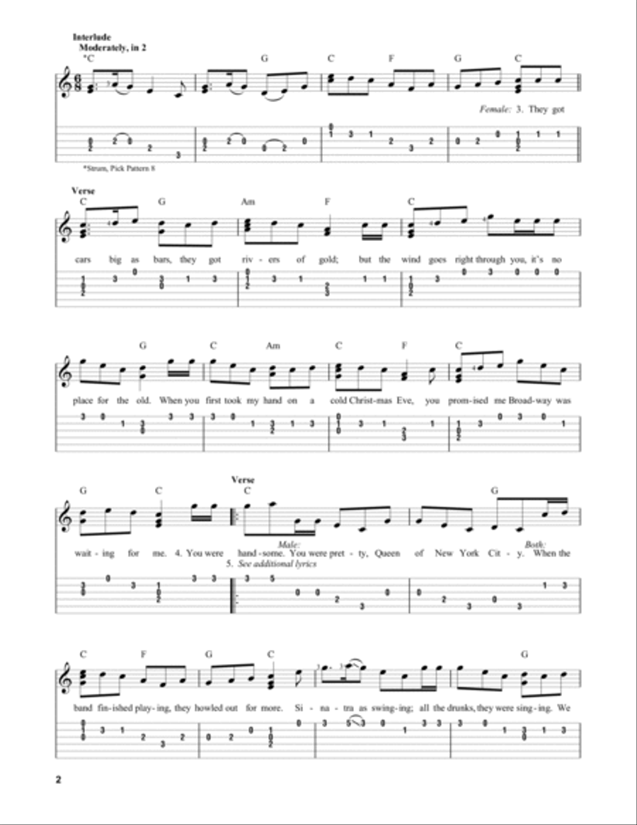 Fairytale Of New York Fairytale Of New York Acoustic Guitar scores gallery preview page 2