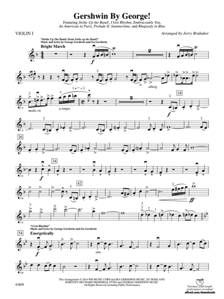 Gershwin by George!: 1st Violin