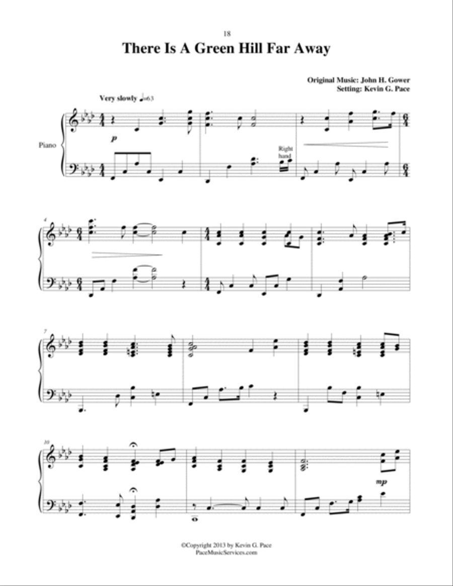 There Is A Green Hill Far Away - piano solo Piano Solo scores gallery preview page 2