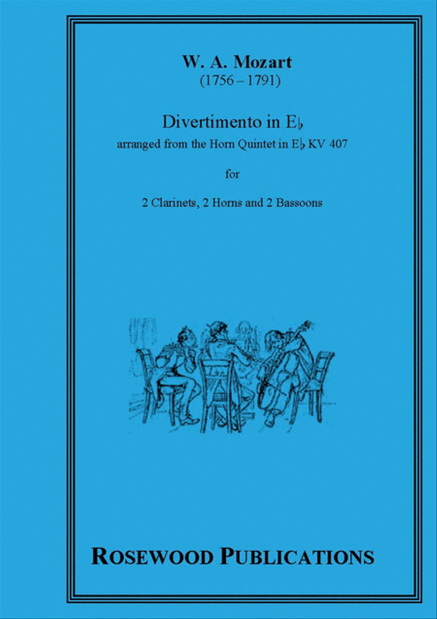Divertimento in Eb arranged from Horn Quintet KV407 Chamber Music scores gallery preview page 1