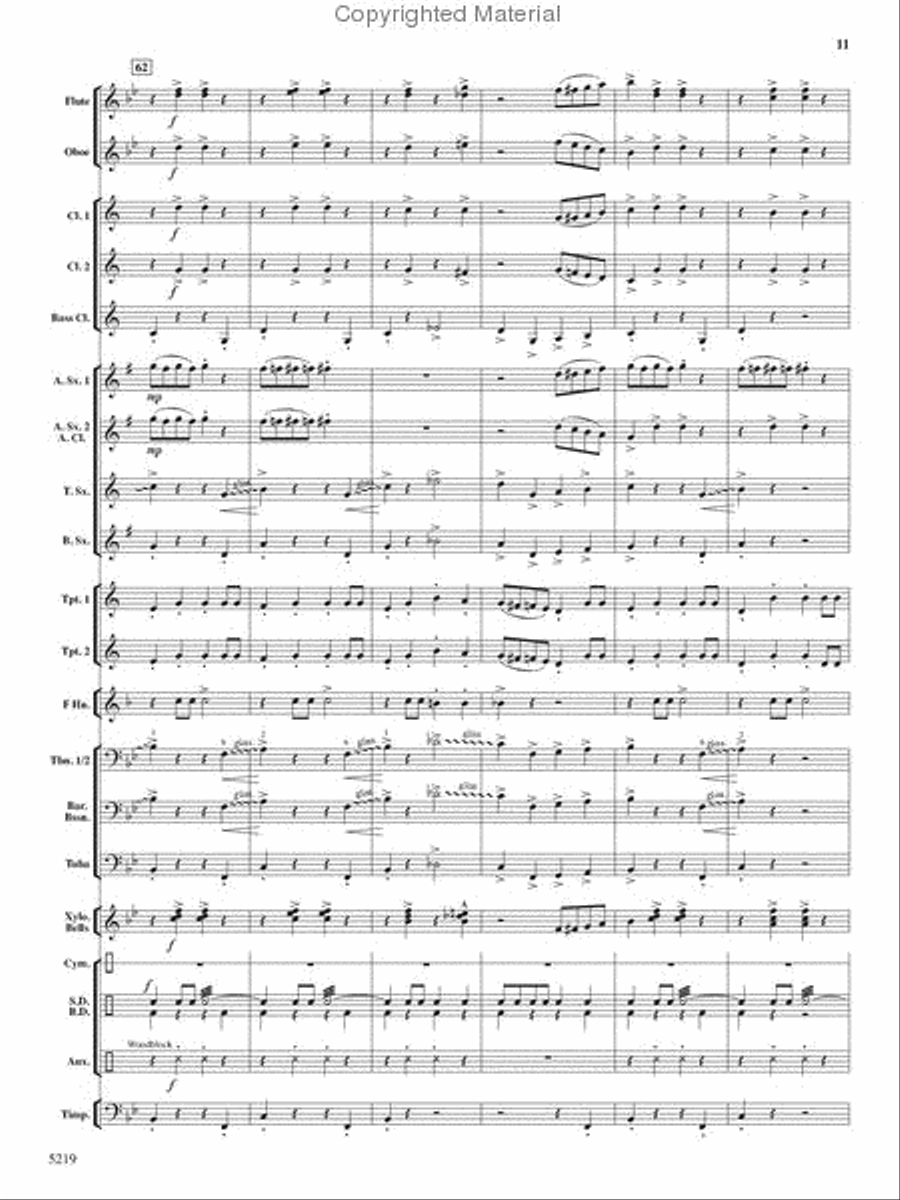 Parade of the Bumbling Wooden Soldiers Concert Band scores gallery preview page 11