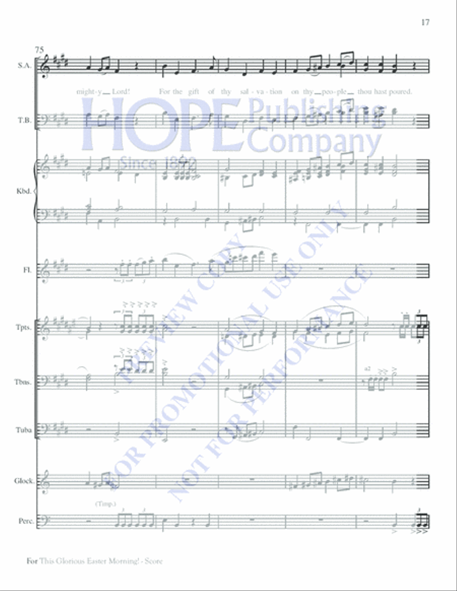 For This Glorious Easter Morning Choir scores gallery preview page 17