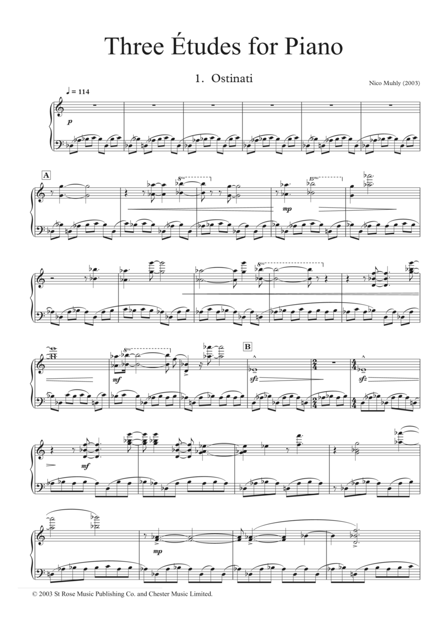 Three Etudes for Piano Three Etudes for Piano Piano Method scores gallery preview page 1