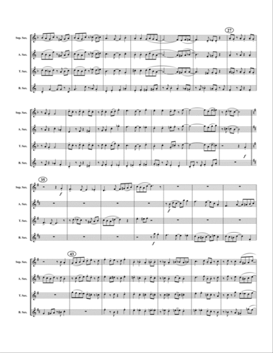 Chicago Saxophone Quartet scores gallery preview page 2