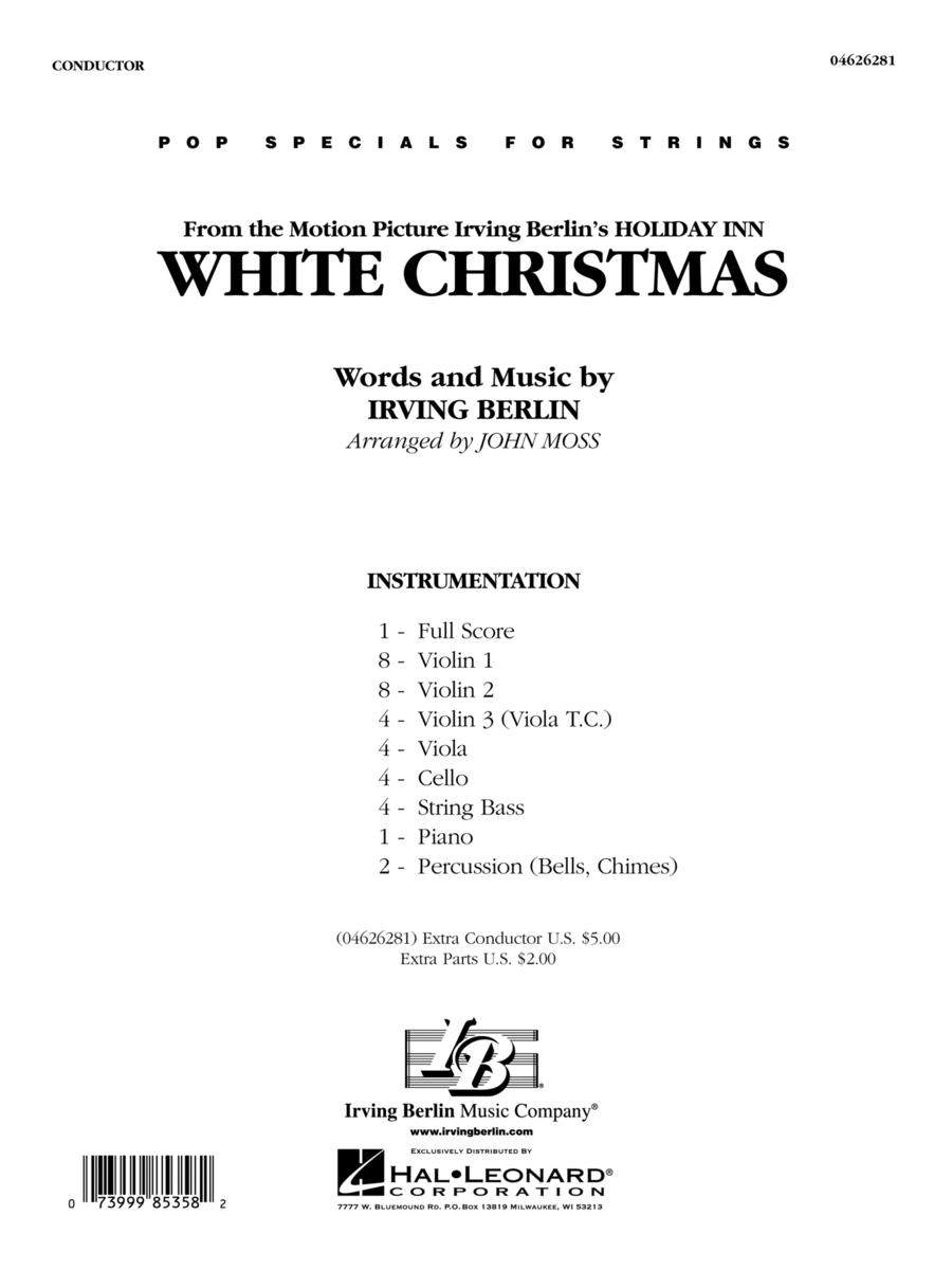 White Christmas (from Holiday Inn) (arr. John Moss) - Full Score