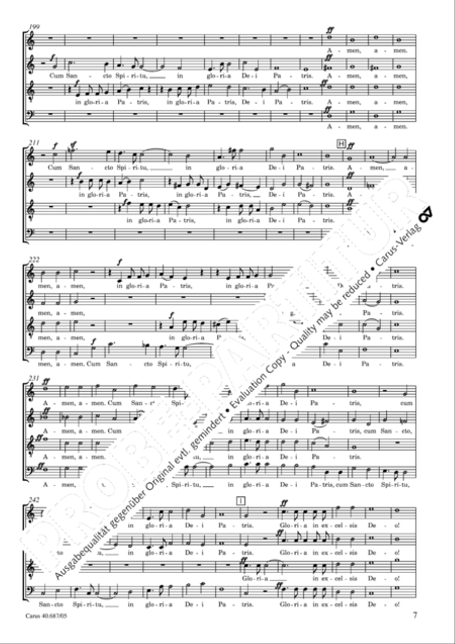 Missa sacra C Minor 4-Part scores gallery preview page 8