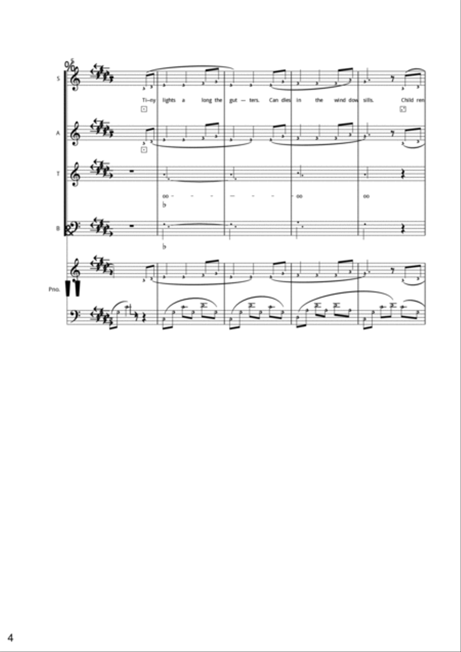 Tiny Lights 4-Part scores gallery preview page 4