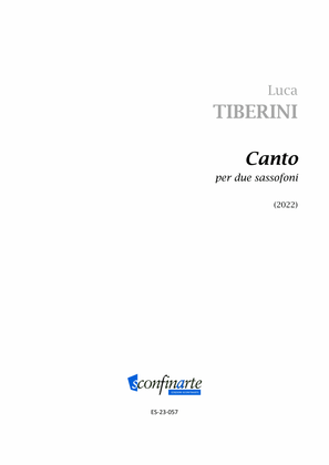 Book cover for Luca Tiberini: Canto (ES-23-057)