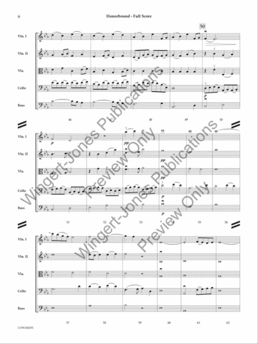 Honorbound String Orchestra scores gallery preview page 7