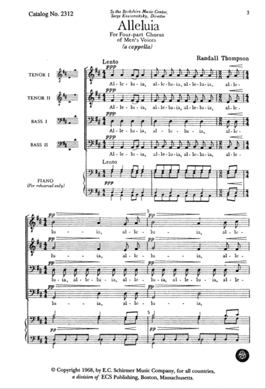 Alleluia Alleluia TTBB scores gallery preview page 2