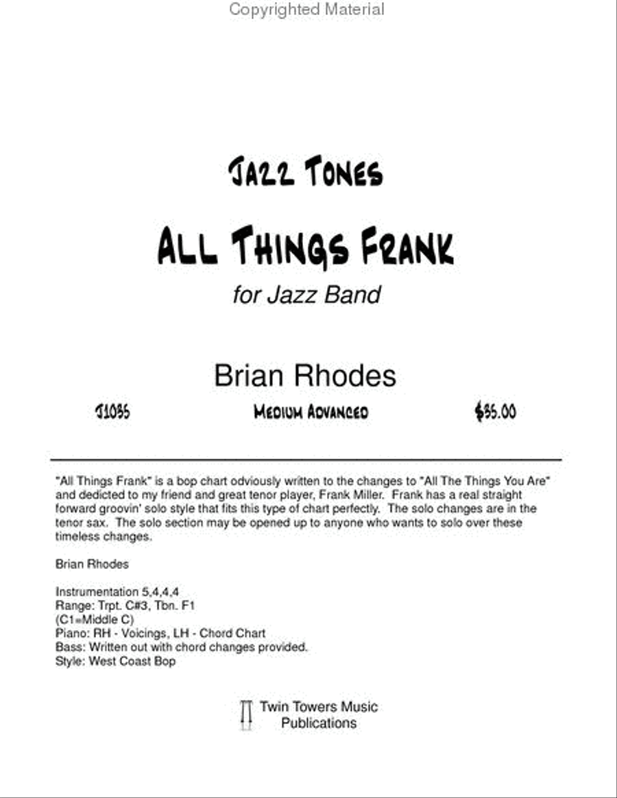 All Things Frank Jazz Ensemble scores gallery preview page 2