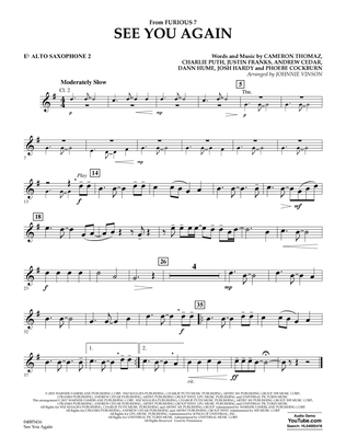 Book cover for See You Again - Eb Alto Saxophone 2
