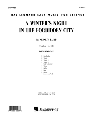 Book cover for A Winter's Night in the Forbidden City - Conductor Score (Full Score)