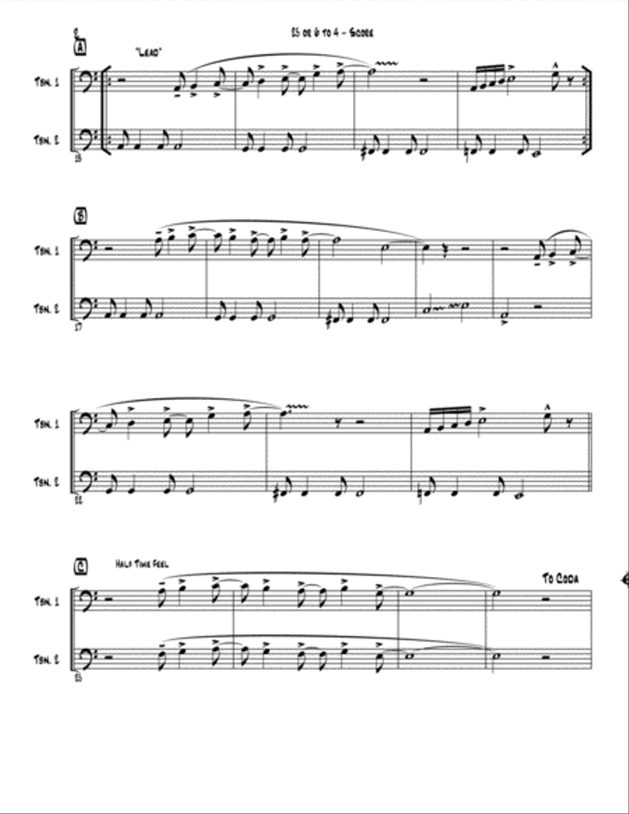 25 Or 6 To 4 25 Or 6 To 4 Trombone Duet scores gallery preview page 4