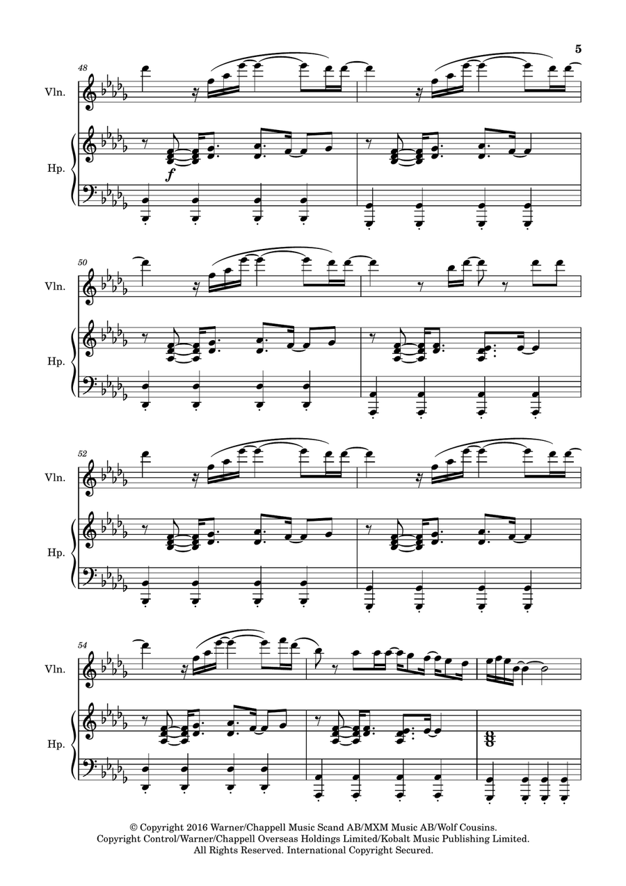 Still Falling For You Violin Solo scores gallery preview page 5
