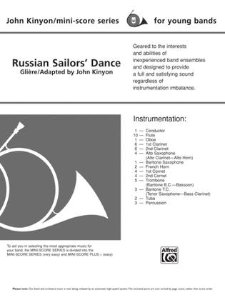 Russian Sailors' Dance: Score