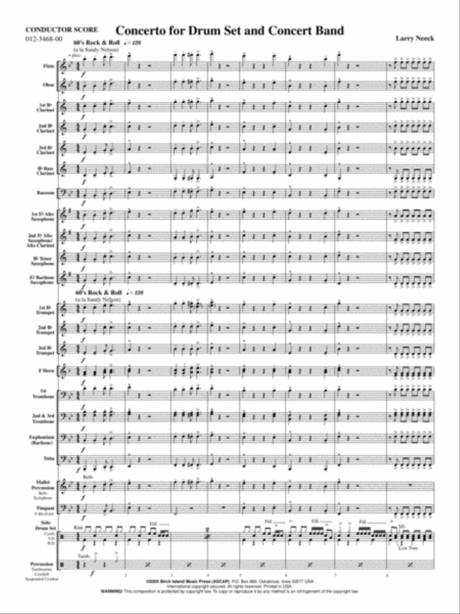 Concerto for Drum Set and Concert Band Concert Band scores gallery preview page 2