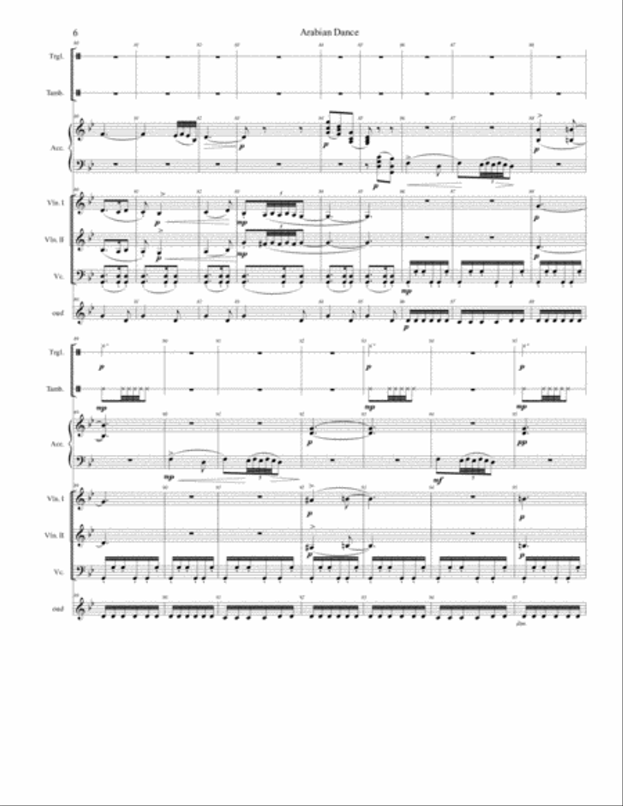 Arabian Dance (Coffee) P.I. Tchaikovsky Chamber Orchestra scores gallery preview page 6