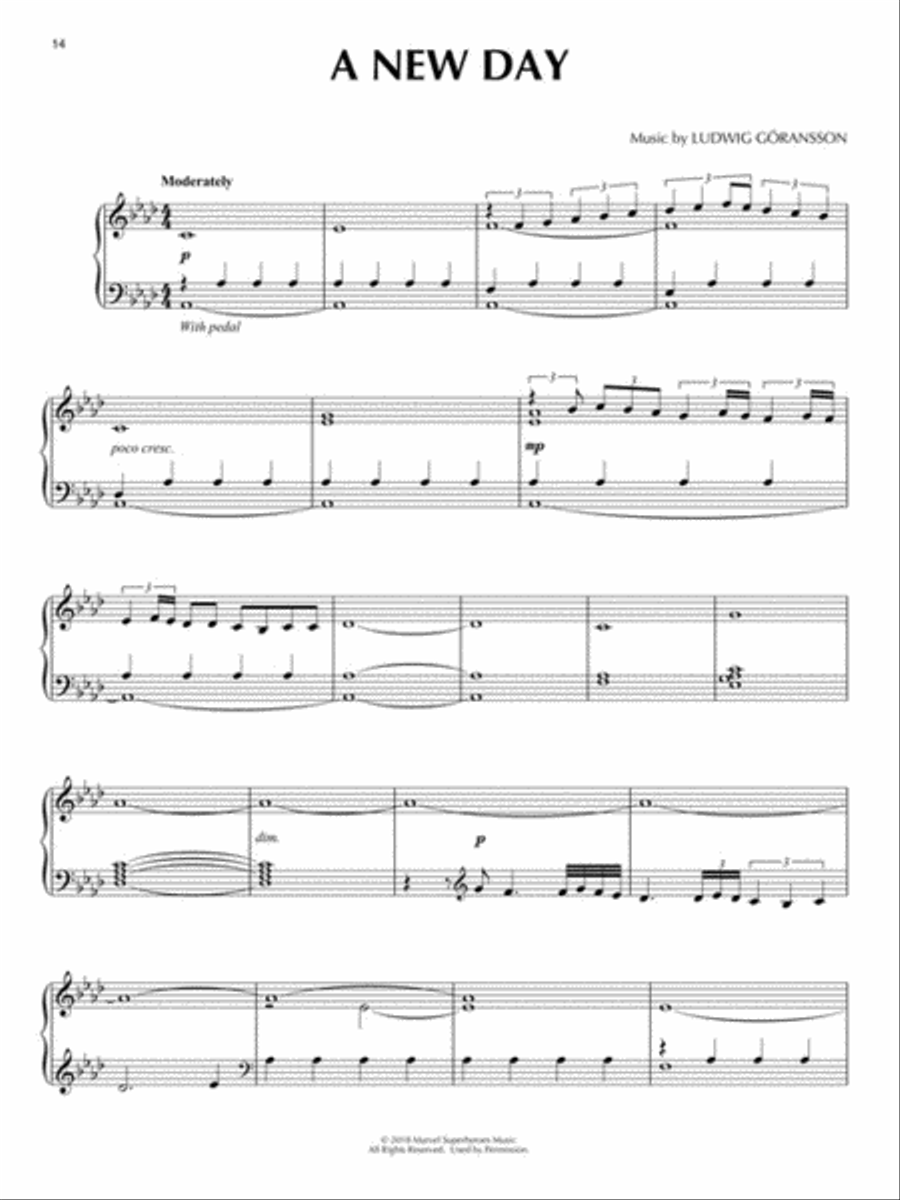 Black Panther Piano Solo scores gallery preview page 4