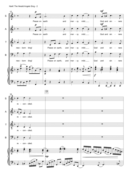 Hark! The Herald Angels Sing (SATB) image number null