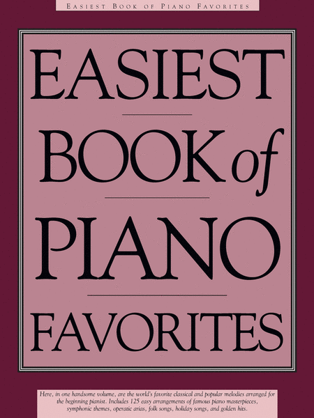 Library Of Easiest Book Of Piano Favorites