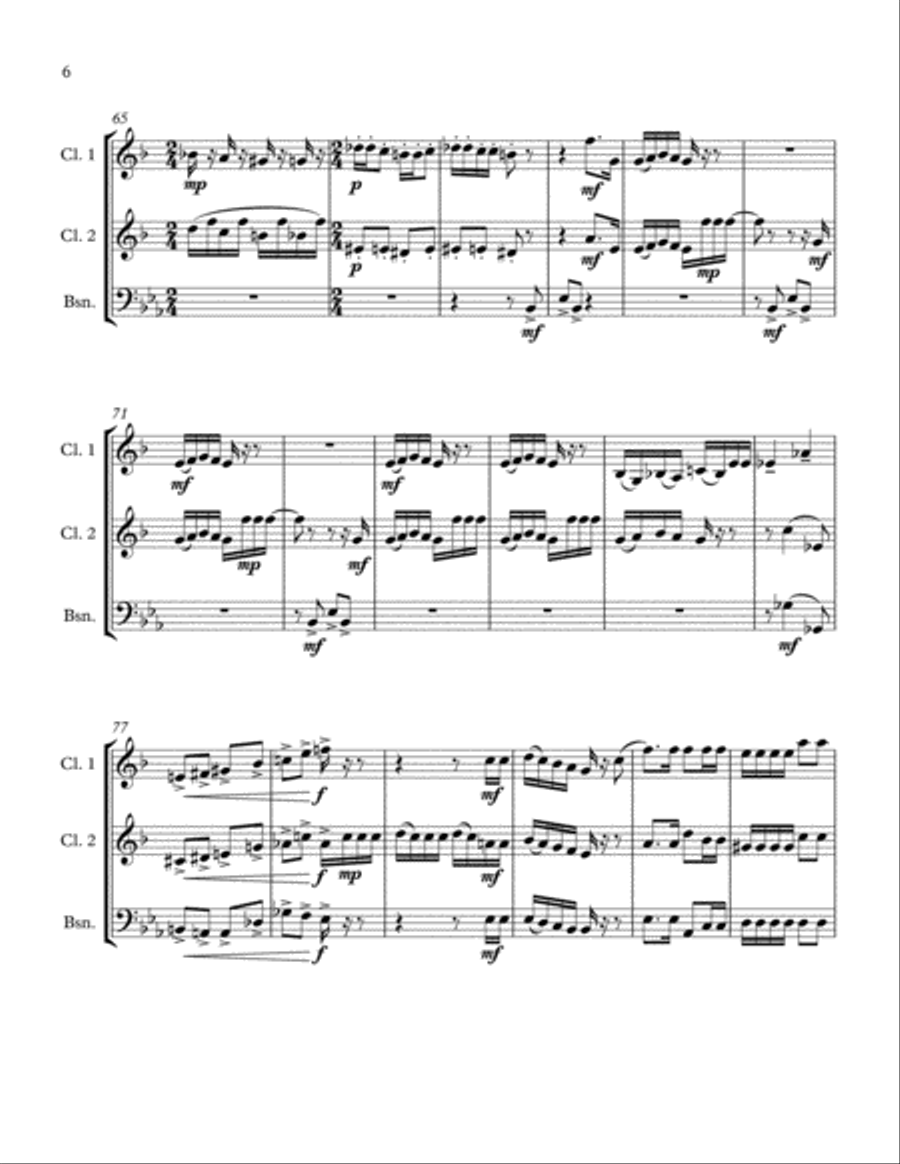 Bohemian Rhapsody Woodwind Trio scores gallery preview page 6