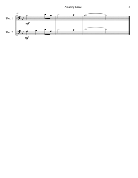 Amazing Grace (Trombone Duet) image number null