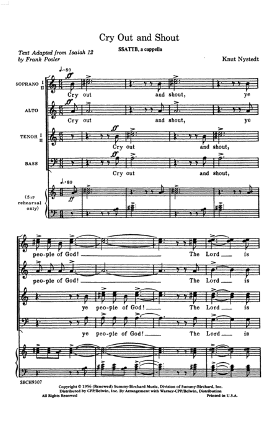 Cry Out and Shout Cry Out and Shout Choir scores gallery preview page 1