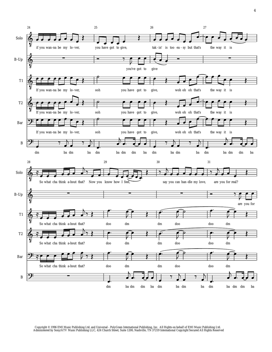 Wannabe Wannabe TTBB scores gallery preview page 4