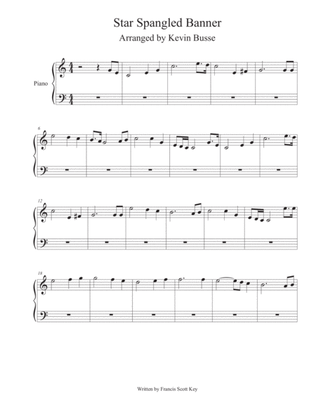 Star Spangled Banner - (Whitney Houston Version) - Piano