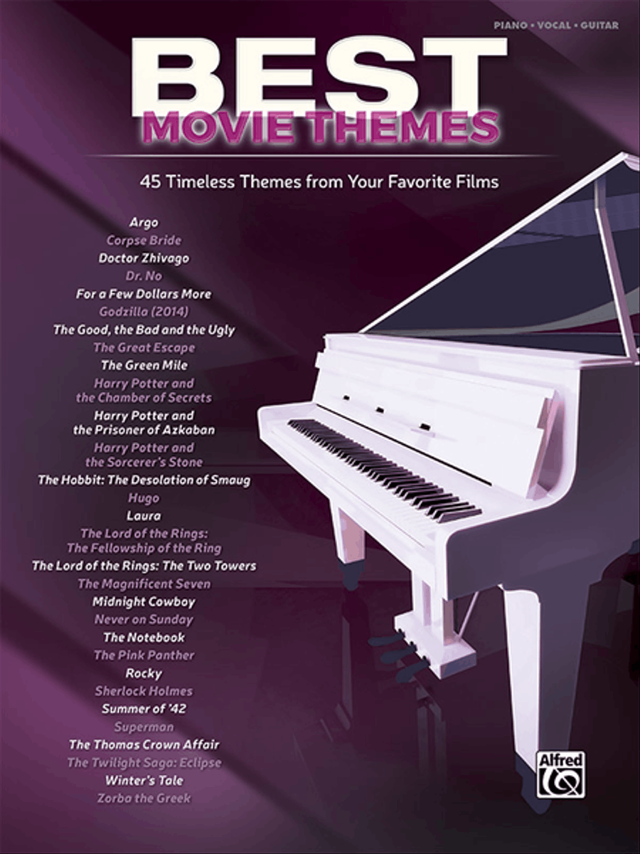 Best Movie Themes Piano, Vocal, Guitar scores gallery preview page 1