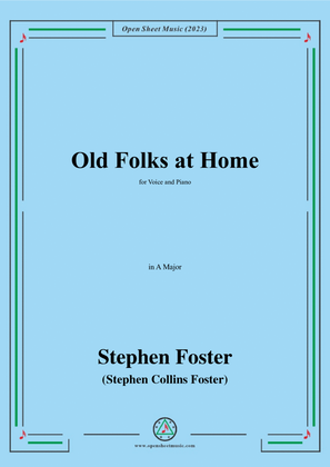 Book cover for S. Foster-Old Folks at Home,in A Major