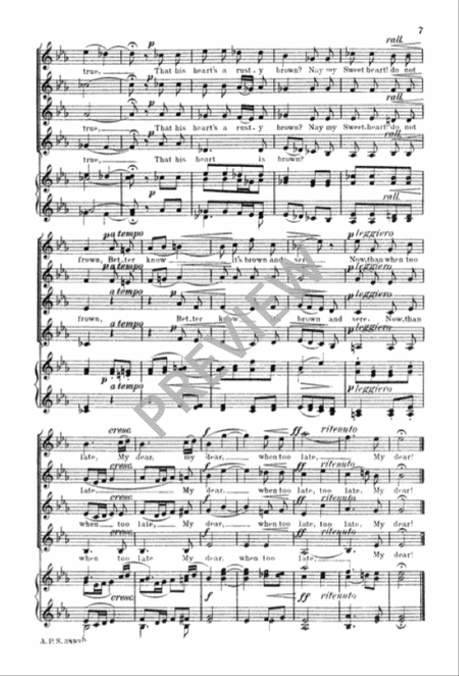 Three Flower Songs SSAA scores gallery preview page 10