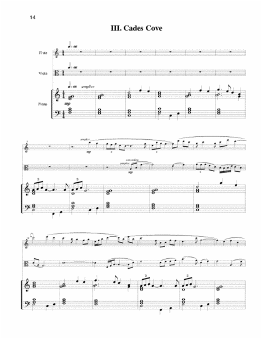 Tennessee Suite Flute scores gallery preview page 4