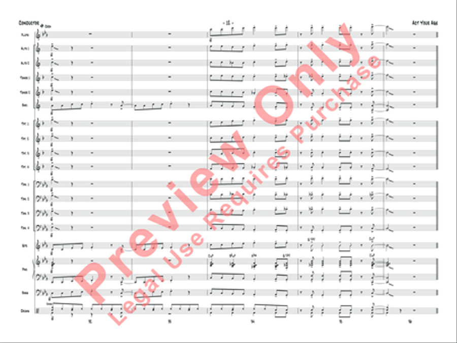 Act Your Age Jazz Ensemble scores gallery preview page 31