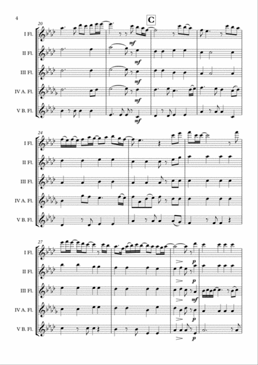We Are The World Flute Choir scores gallery preview page 5