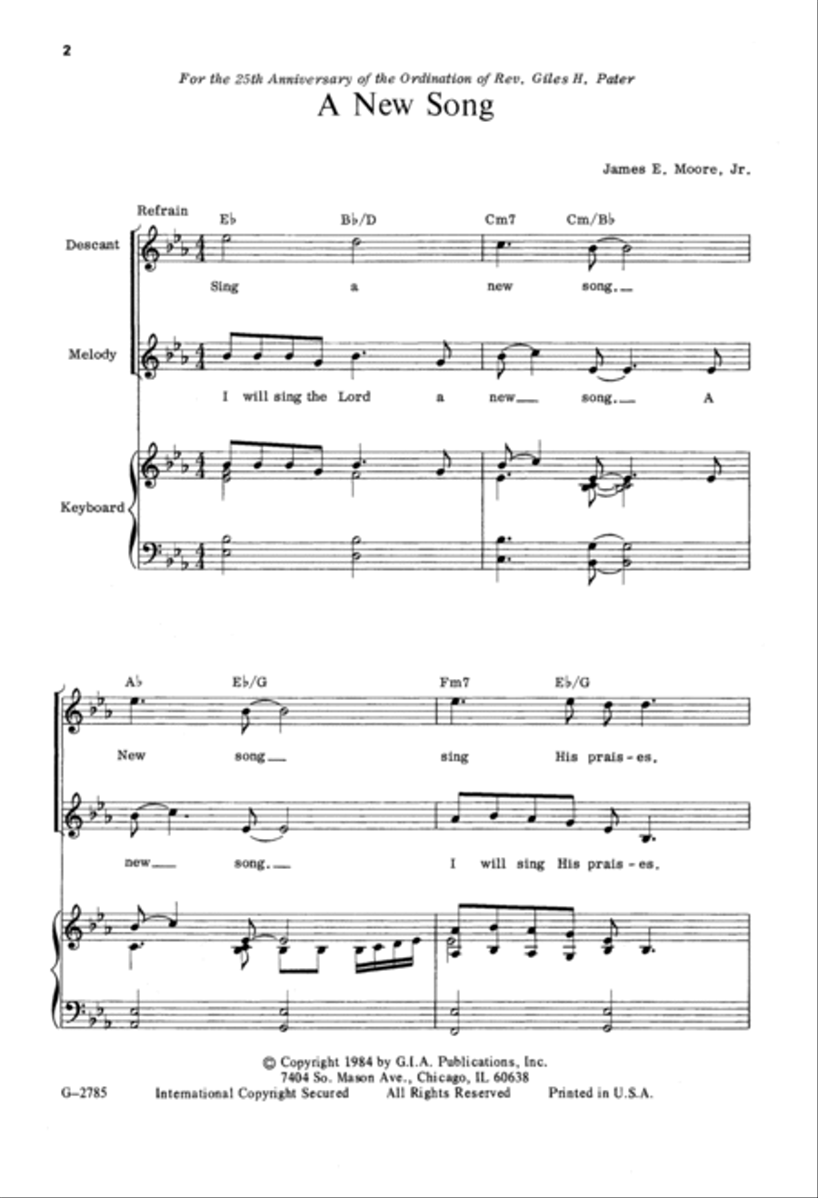 A New Song A New Song 4-Part scores gallery preview page 2