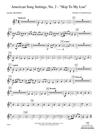 American Song Settings, No. 2: 2nd B-flat Trumpet