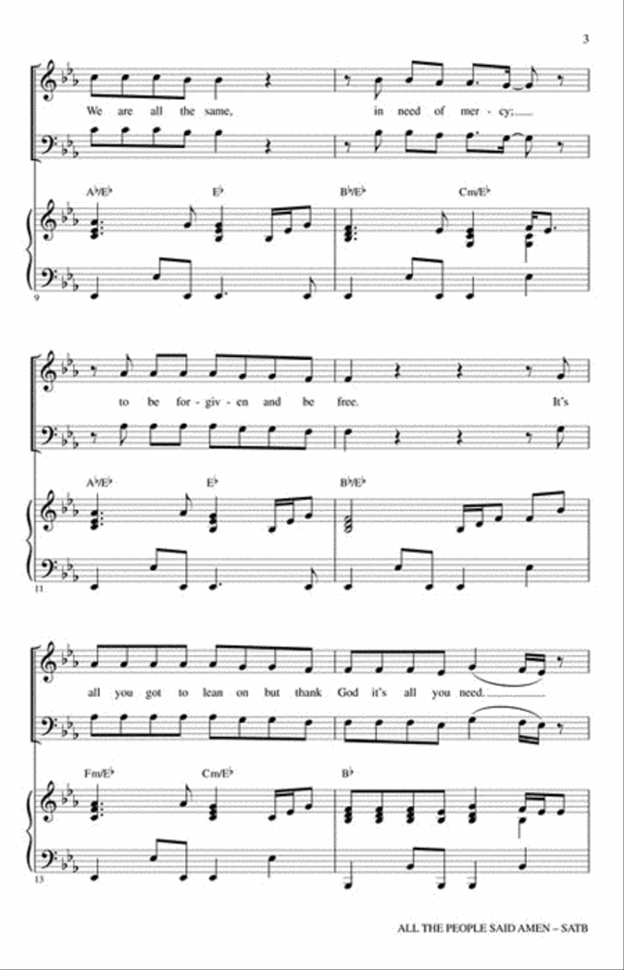 All the People Said Amen All the People Said Amen Choir scores gallery preview page 3