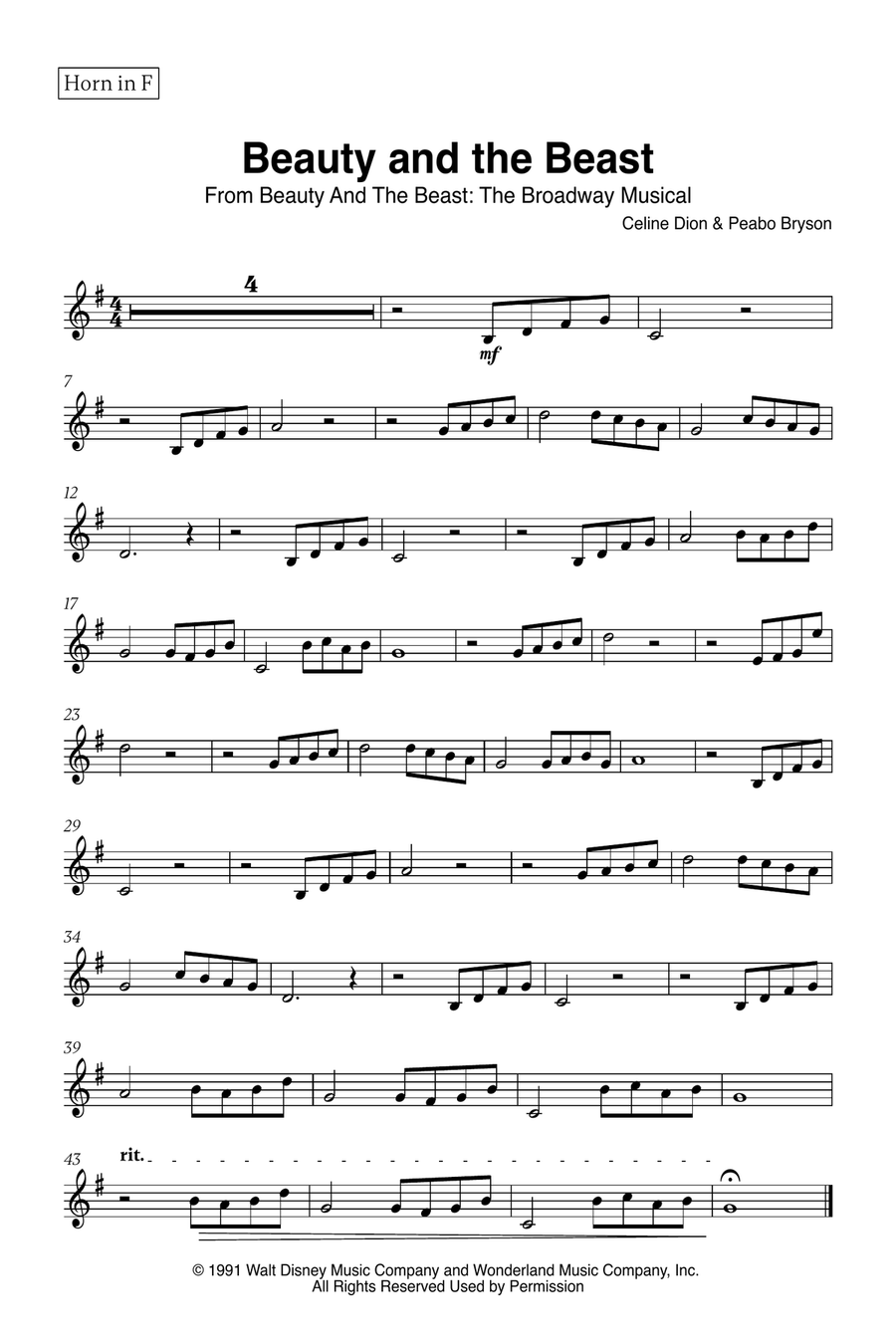 Beauty And The Beast Woodwind Duet scores gallery preview page 6