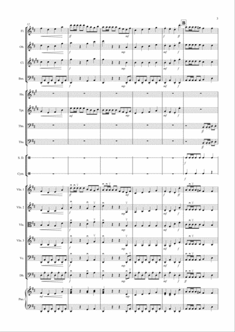 Trepak (Fantasia from Nutcracker) for School Orchestra Full Orchestra scores gallery preview page 3
