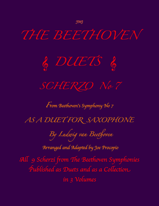 The Beethoven Duets For Saxophone Scherzo No. 7