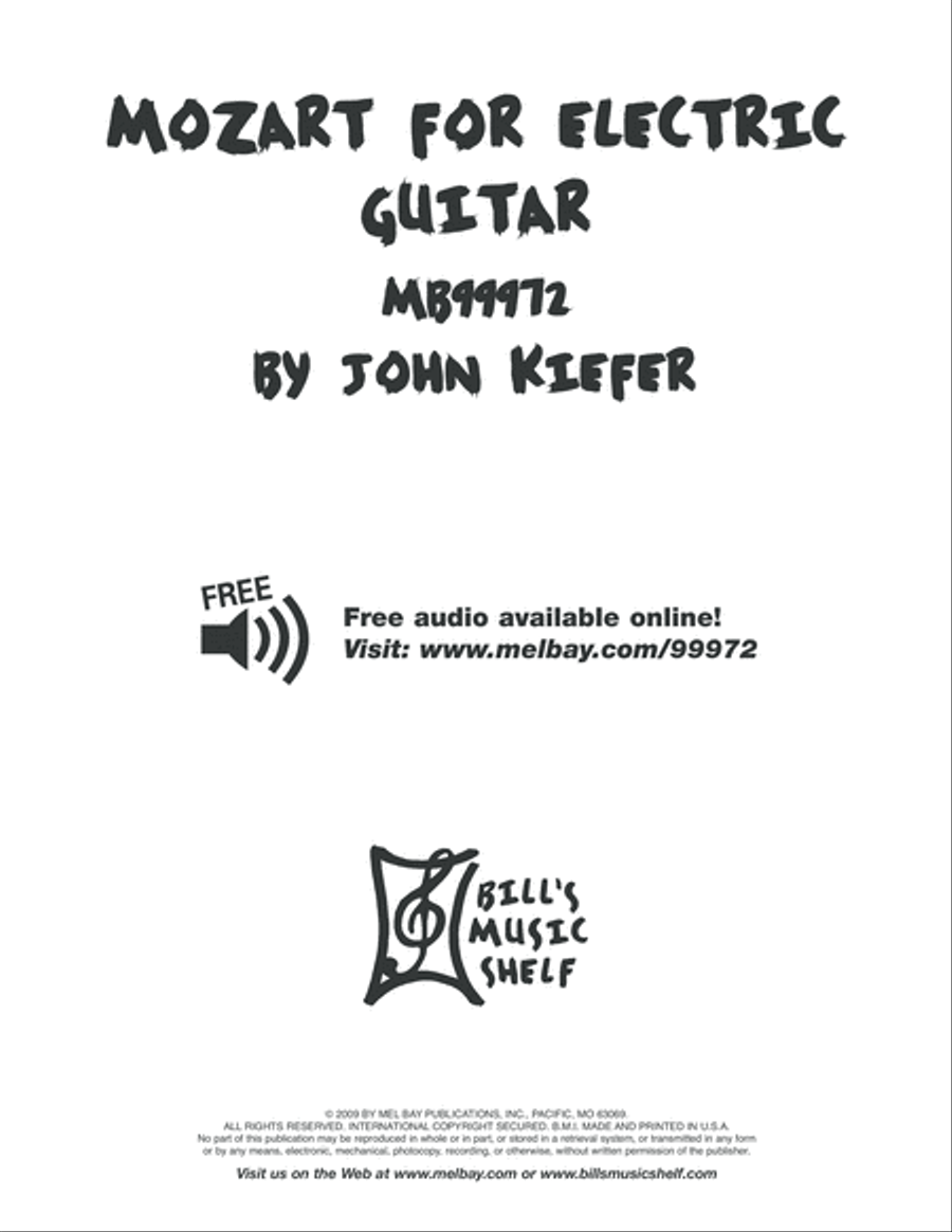 Mozart for Electric Guitar Electric Guitar scores gallery preview page 2