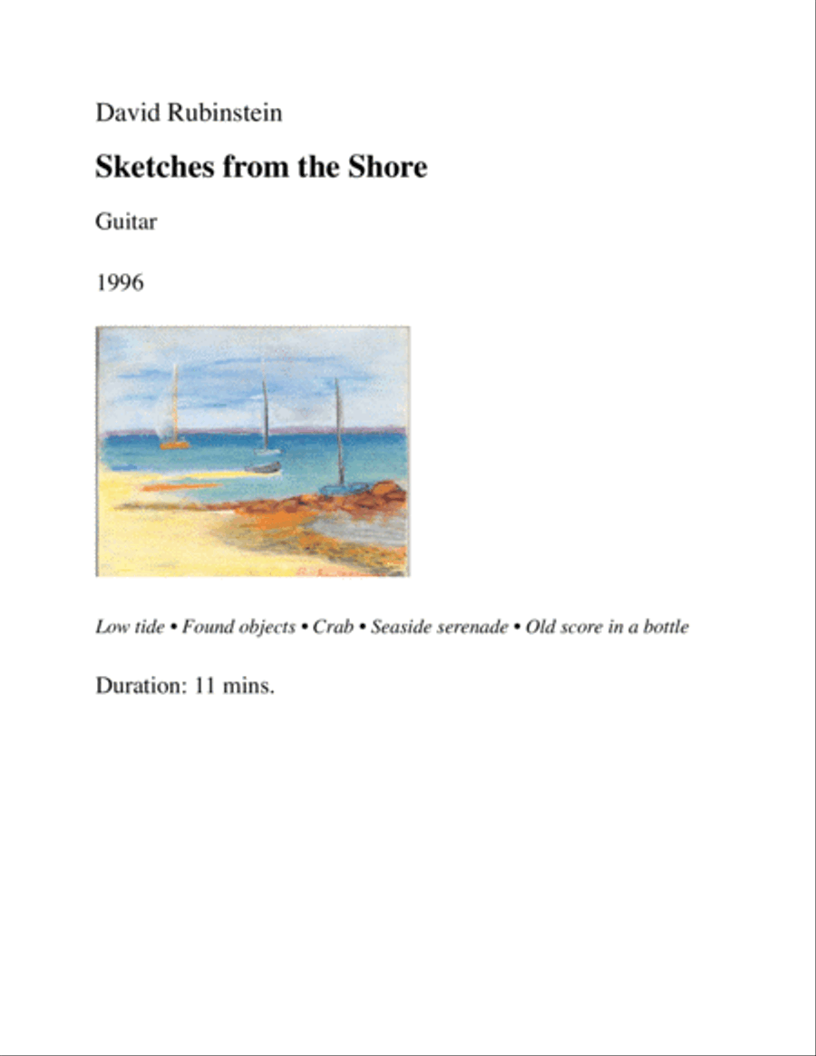 Sketches from the Shore Classical Guitar scores gallery preview page 1