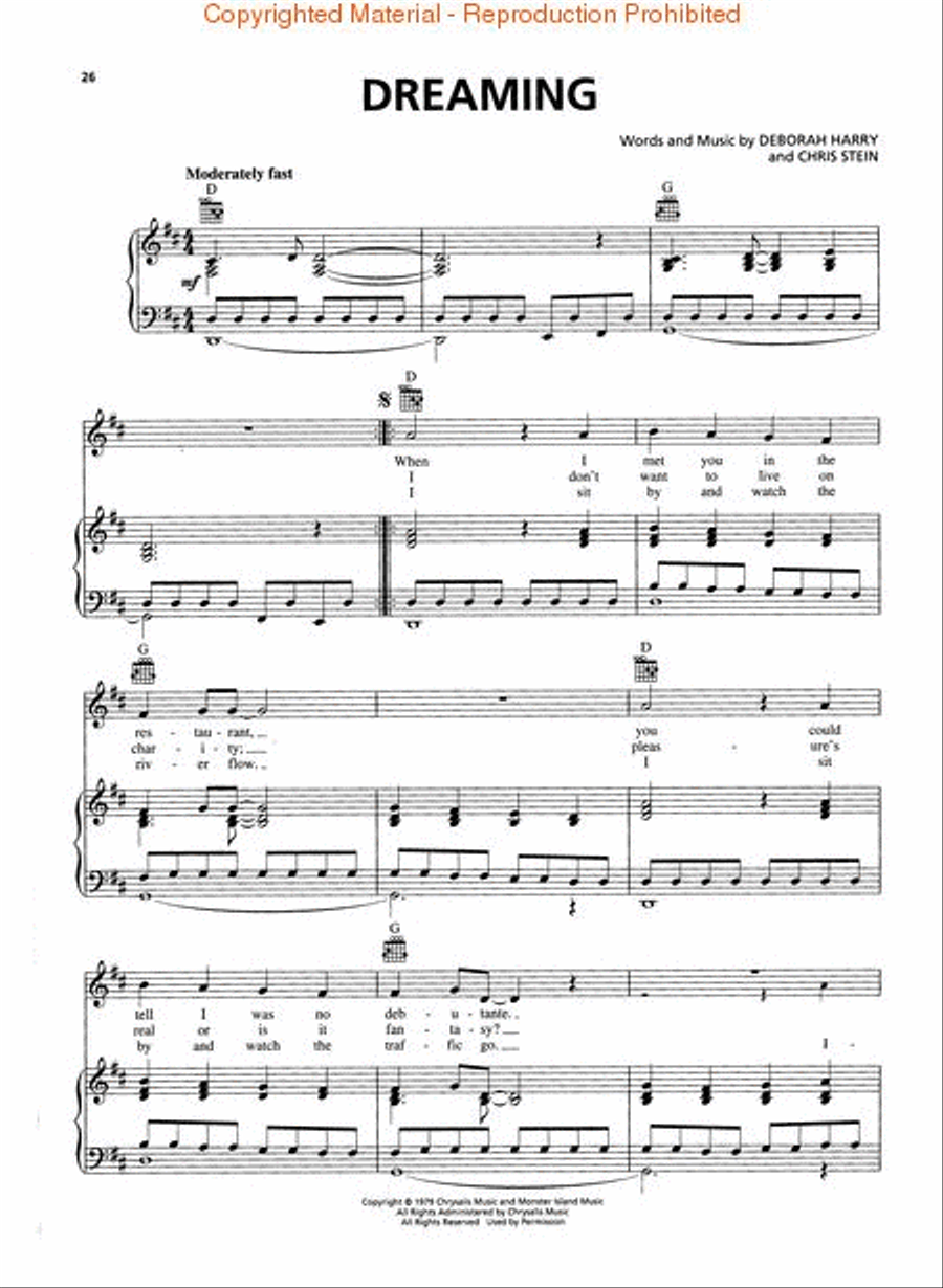 The Best of Blondie The Best of Blondie Piano, Vocal, Guitar scores gallery preview page 4