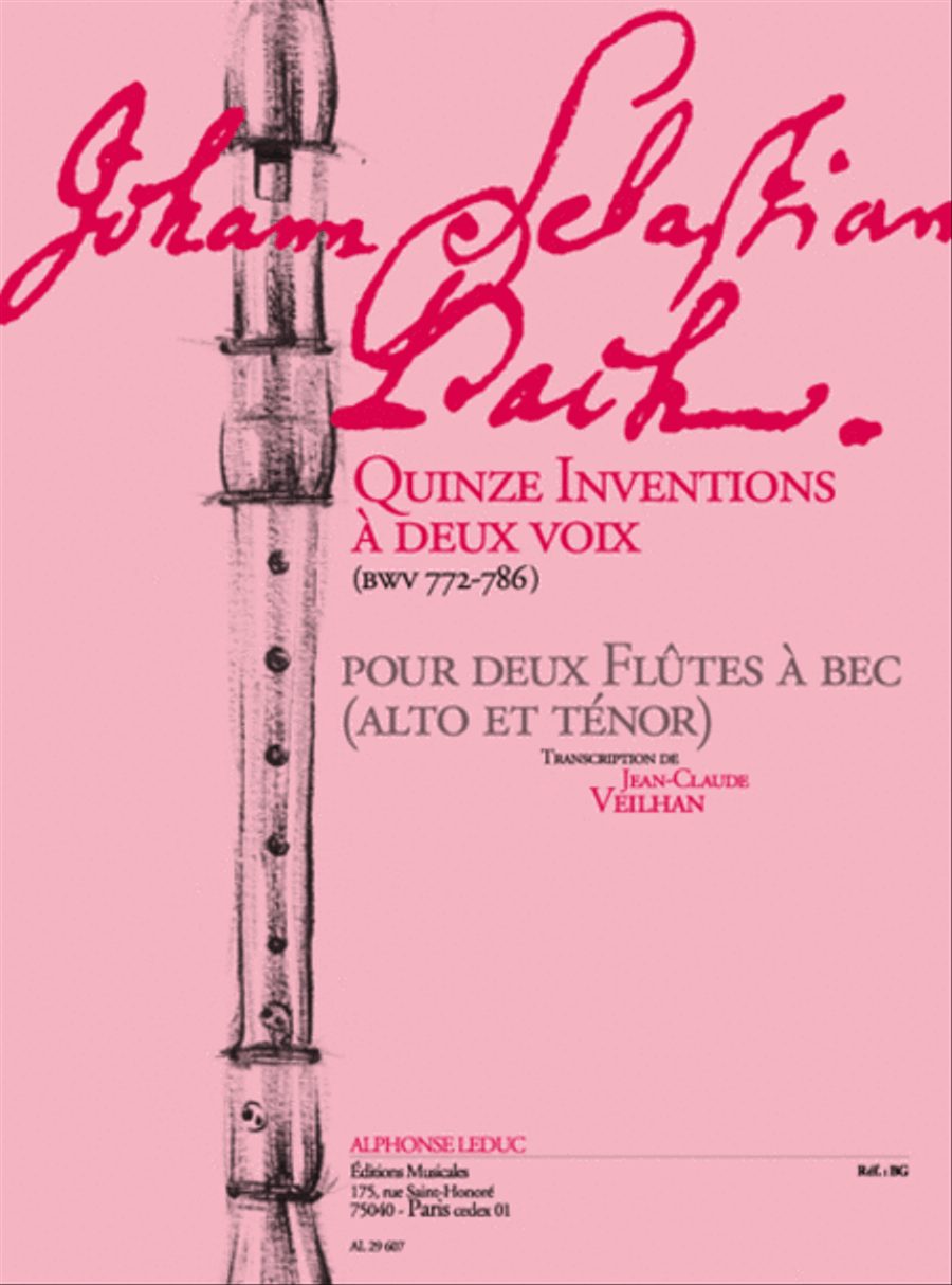 Inventions A 2 Voix (recorders 2) Recorder scores gallery preview page 1